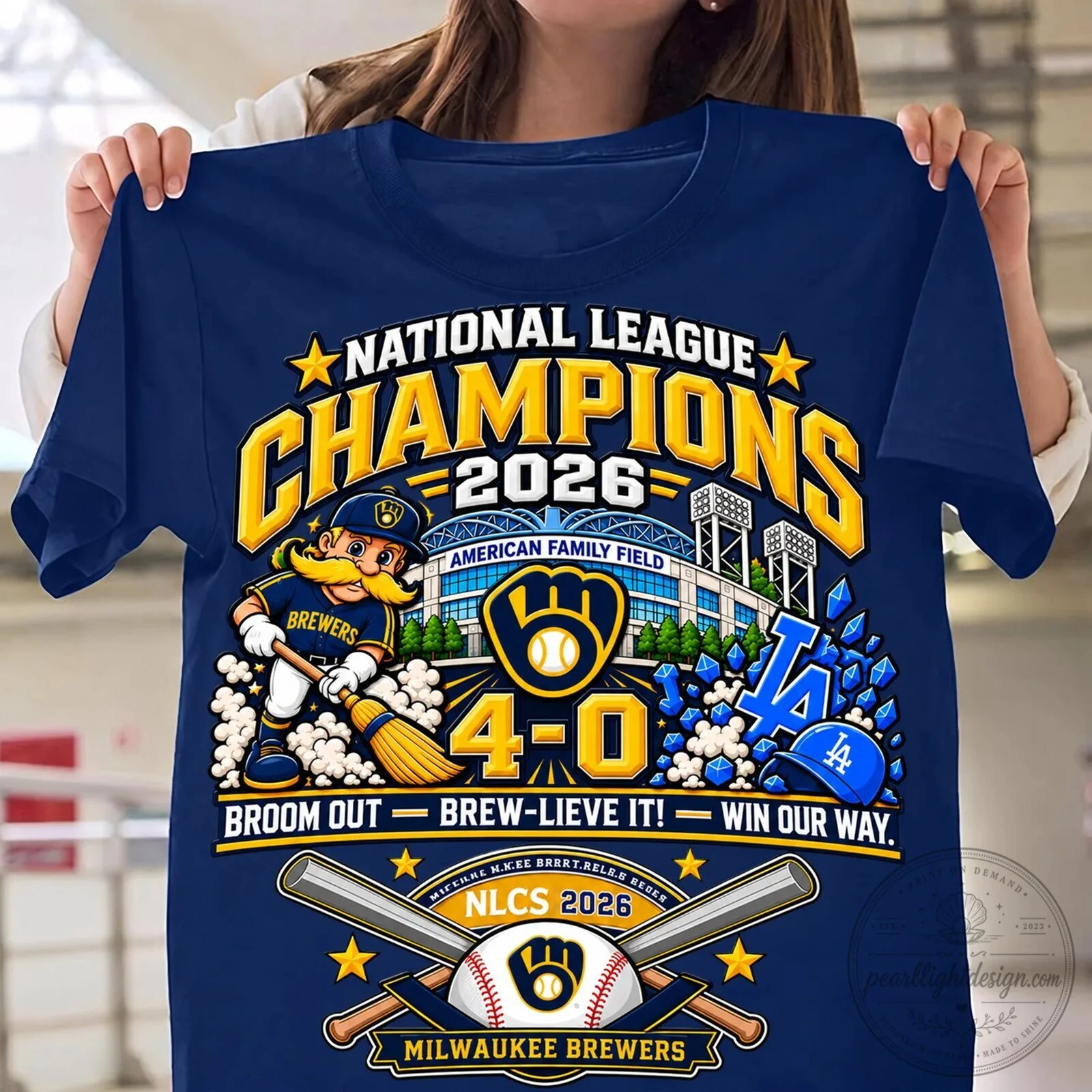 2026 Champions T-Shirt of the Milwaukee Brewers in the National League 4 2026 Champions T-Shirt of the Milwaukee Brewers in the National League
