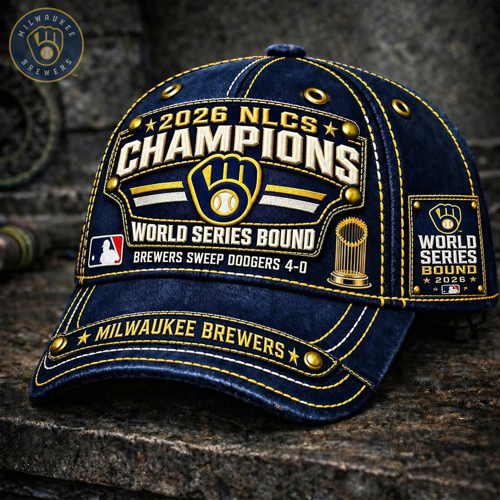Milwaukee Brewers 2026 NLCS Champions World Series Bound Baseball Cap 1 Milwaukee Brewers 2026 NLCS Champions World Series Bound Baseball Cap