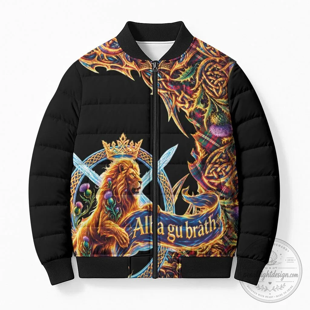 Scotland Forever Celtic Lion All Gu Brath Bomber Jacket 1 Scotland Forever Celtic Lion All Gu Brath Bomber Jacket