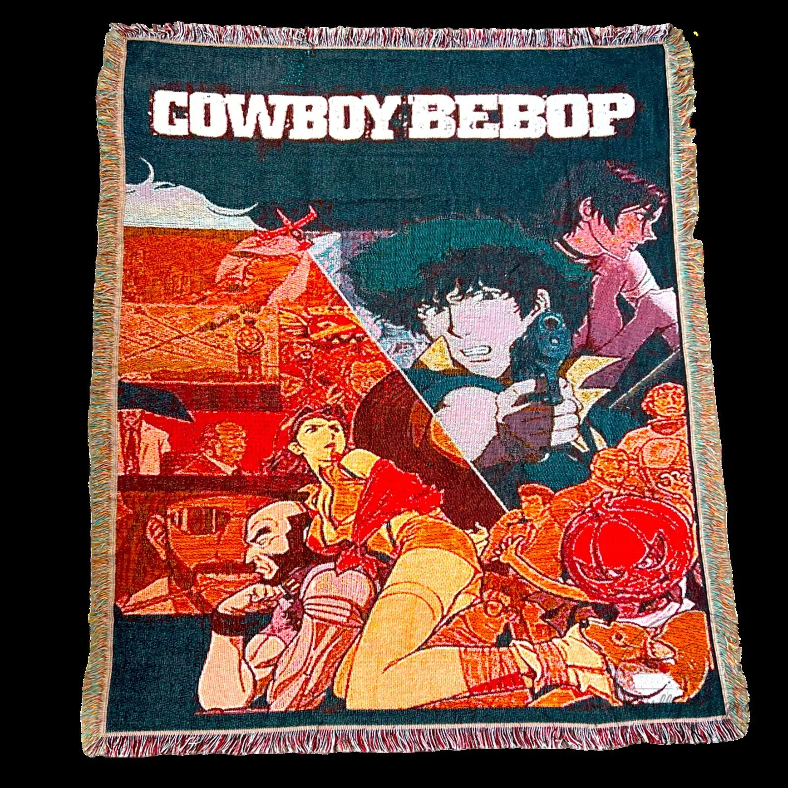 Cowboy Bebop Anime Series Characters Woven Throw Blanket