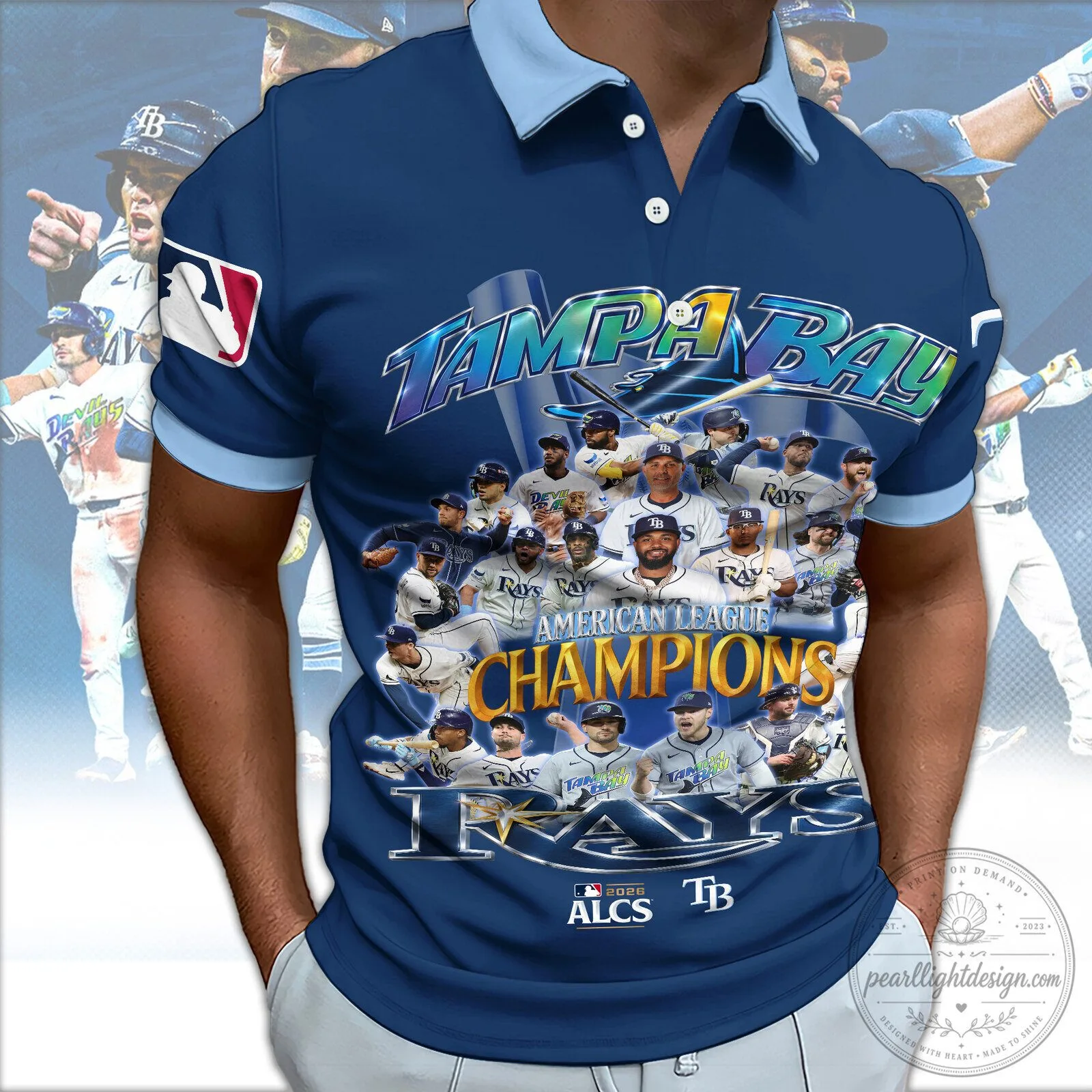 Tampa Bay Rays American League Champions Baseball Team Polo Shirt