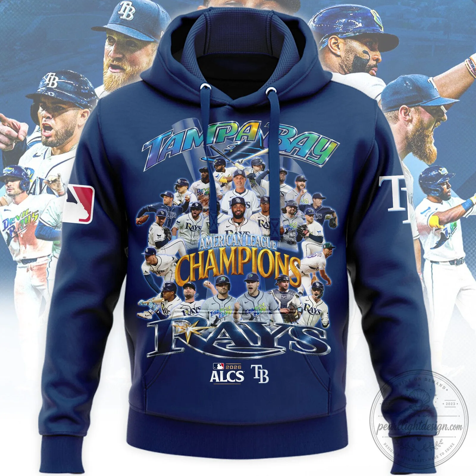 Tampa Bay Rays American League Champions Baseball Team Fan Hoodie
