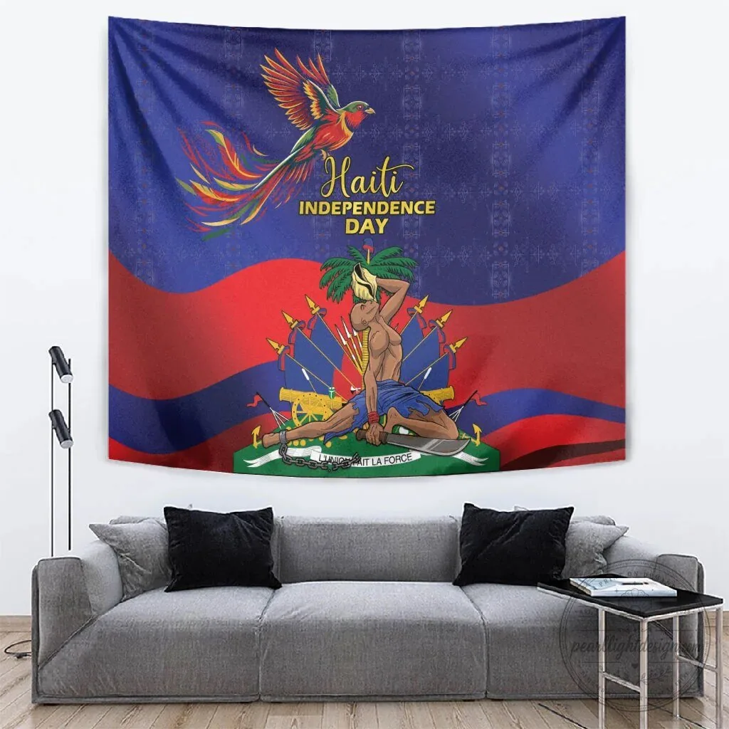 Haiti Independence Day Flag Tapestry Ayiti Freedom Heritage Wall Hanging 47 Haiti Independence Day Flag Tapestry Ayiti Freedom Heritage Wall Hanging