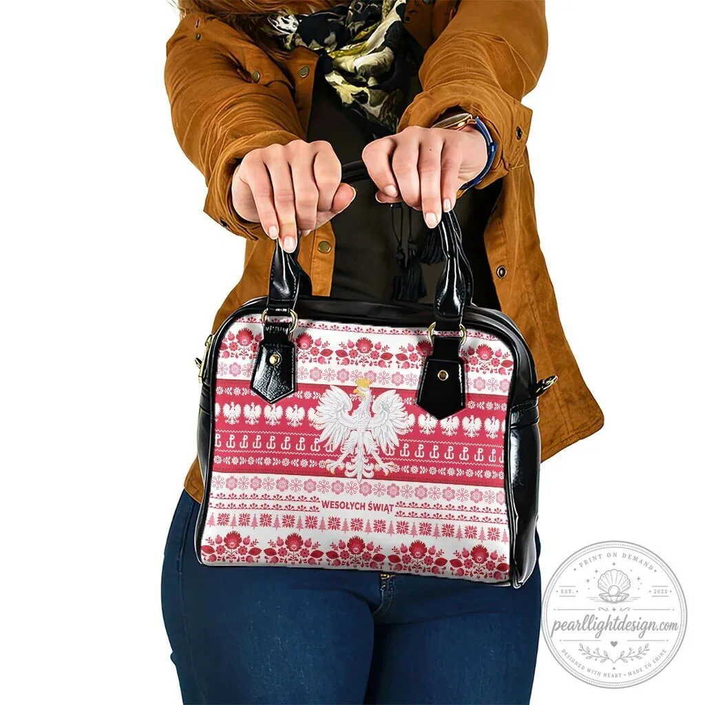 Polska Wesolych Swiat Polish Folk Pattern Shoulder Handbag 11 Polska Wesolych Swiat Polish Folk Pattern Shoulder Handbag