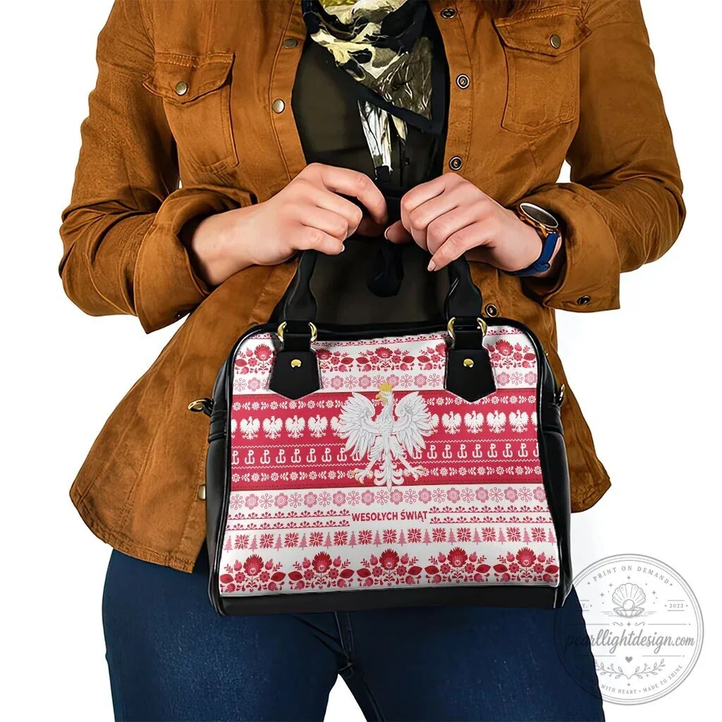 Polska Wesolych Swiat Polish Folk Pattern Shoulder Handbag 13 Polska Wesolych Swiat Polish Folk Pattern Shoulder Handbag