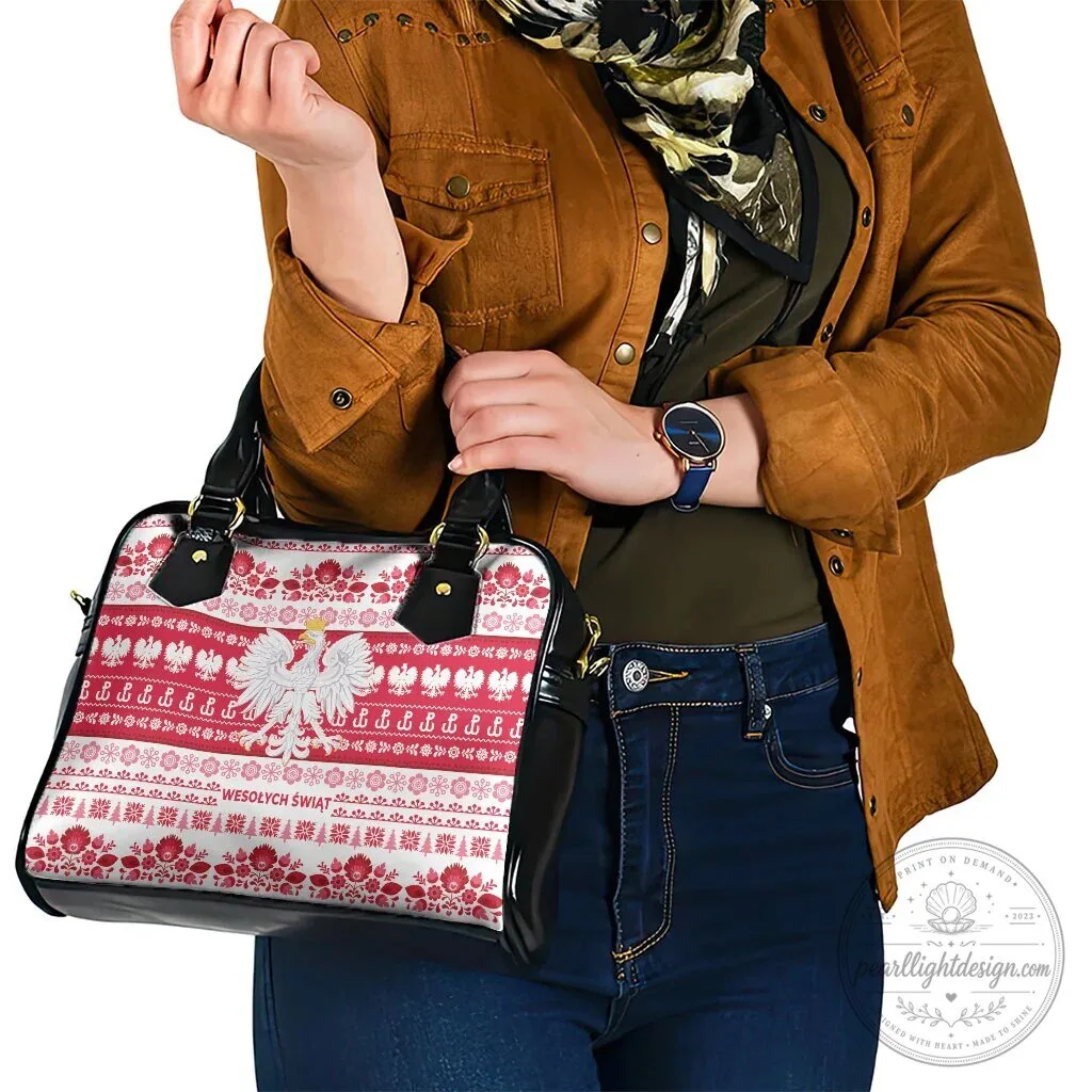Polska Wesolych Swiat Polish Folk Pattern Shoulder Handbag 17 Polska Wesolych Swiat Polish Folk Pattern Shoulder Handbag