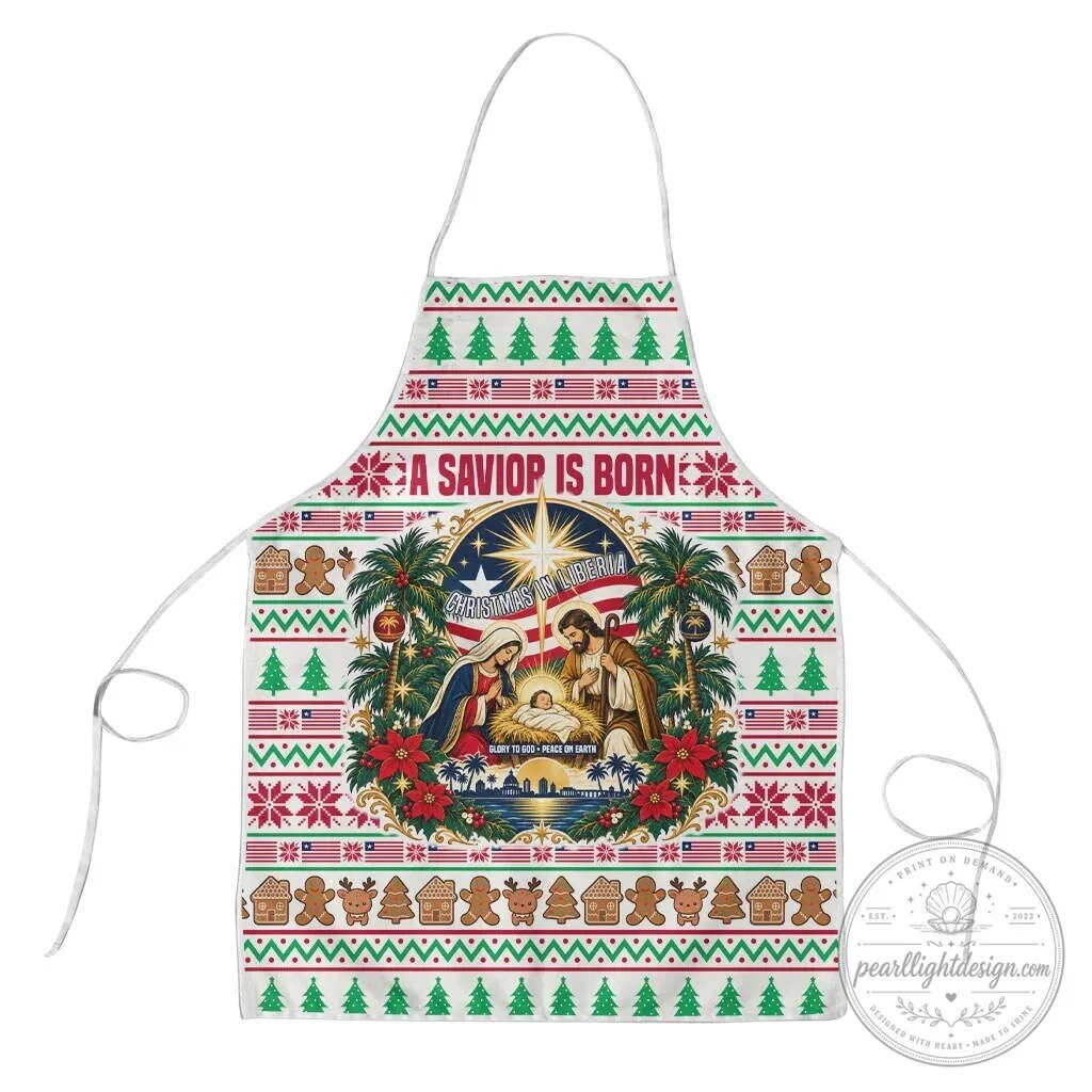 Christmas in Liberia A Savior Is Born Religious Holiday Apron
