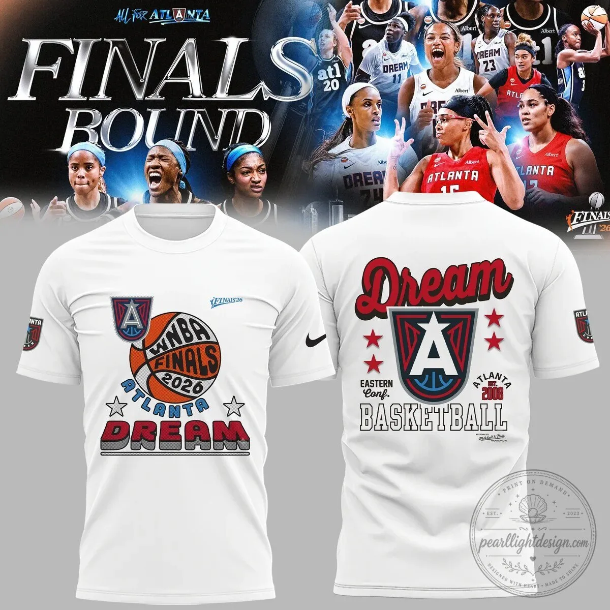 Atlanta Dream WNBA Finals 2026 Basketball White T-Shirt