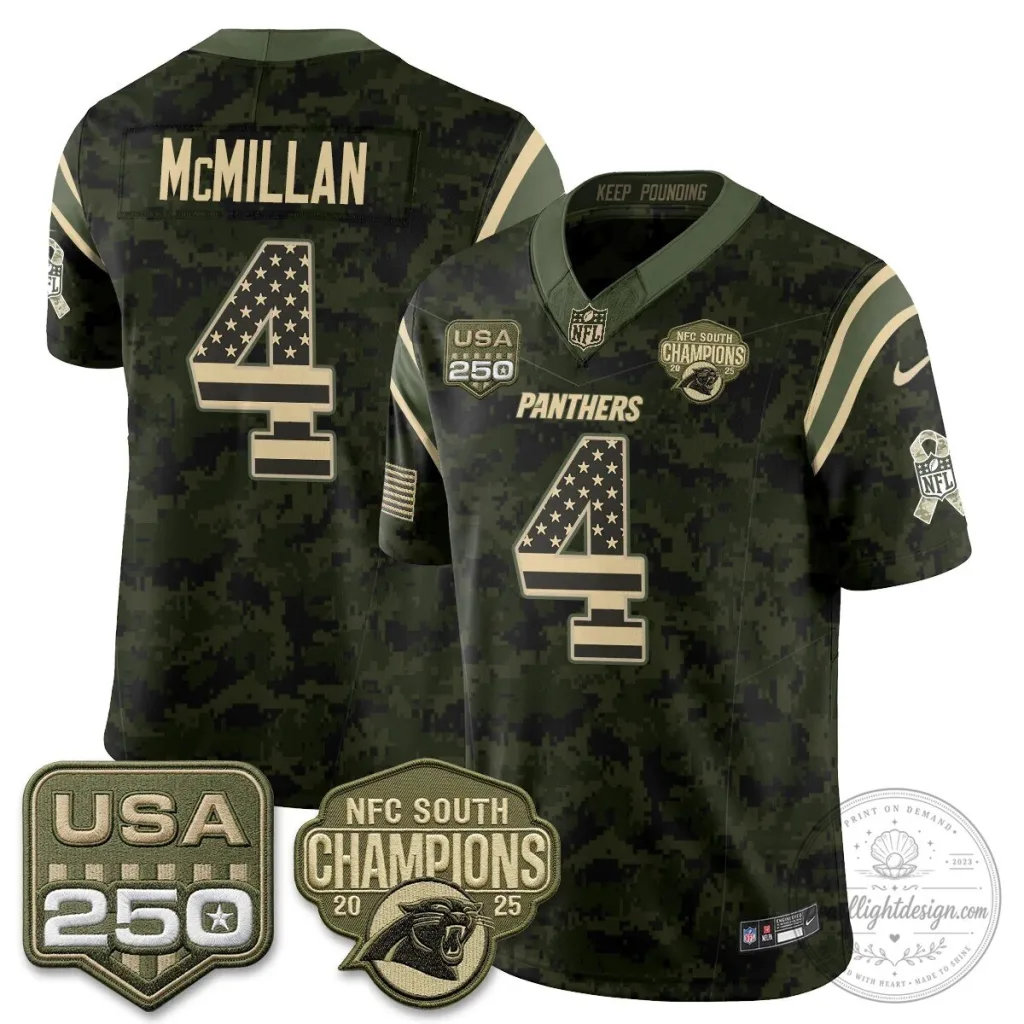 Carolina Panthers Salute To Service McMillan Football Jersey 10 Carolina Panthers Salute To Service McMillan Football Jersey
