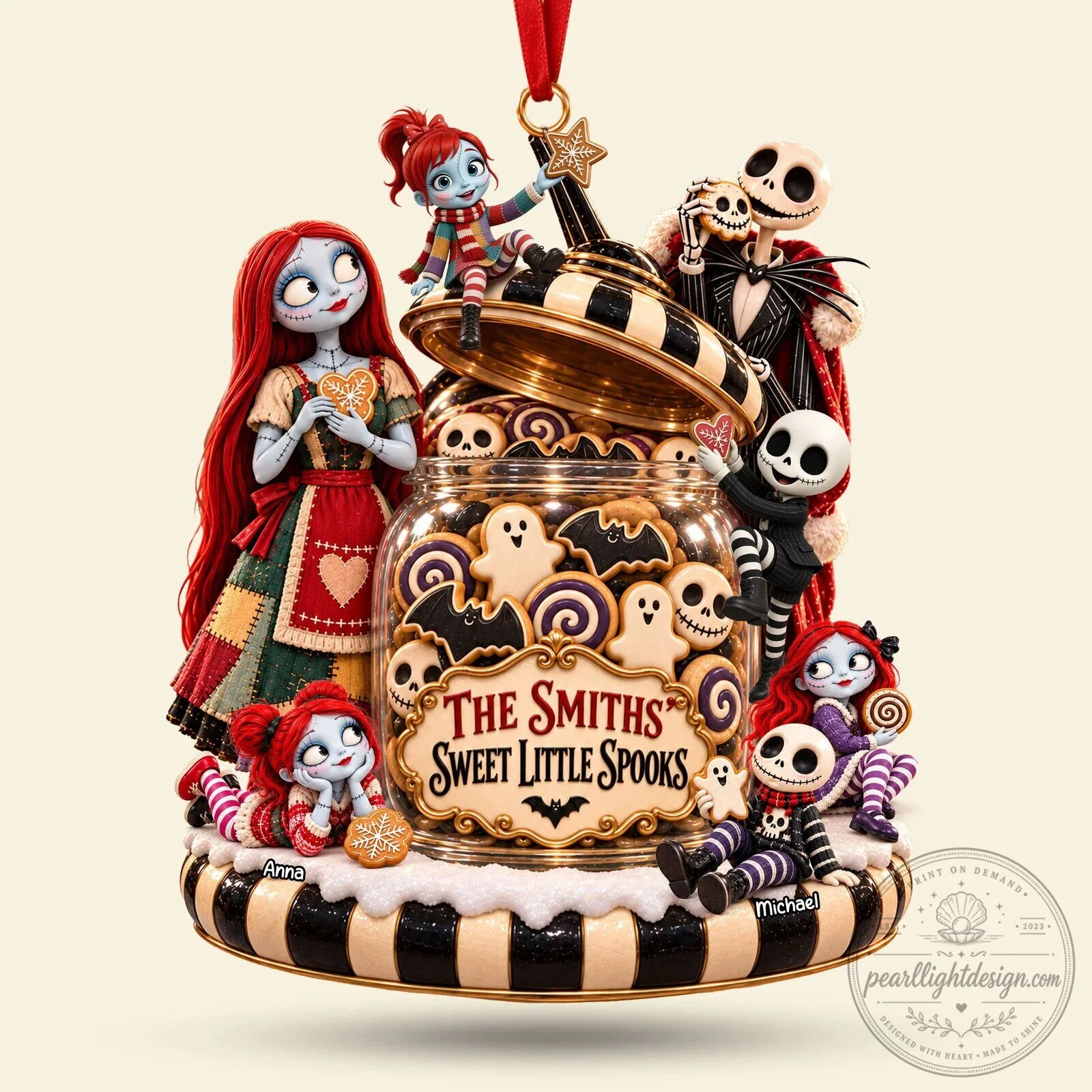 Nightmare Before Christmas Sweet Little Spooks Family Personalized Christmas Ornament 11 Nightmare Before Christmas Sweet Little Spooks Family Personalized Christmas Ornament