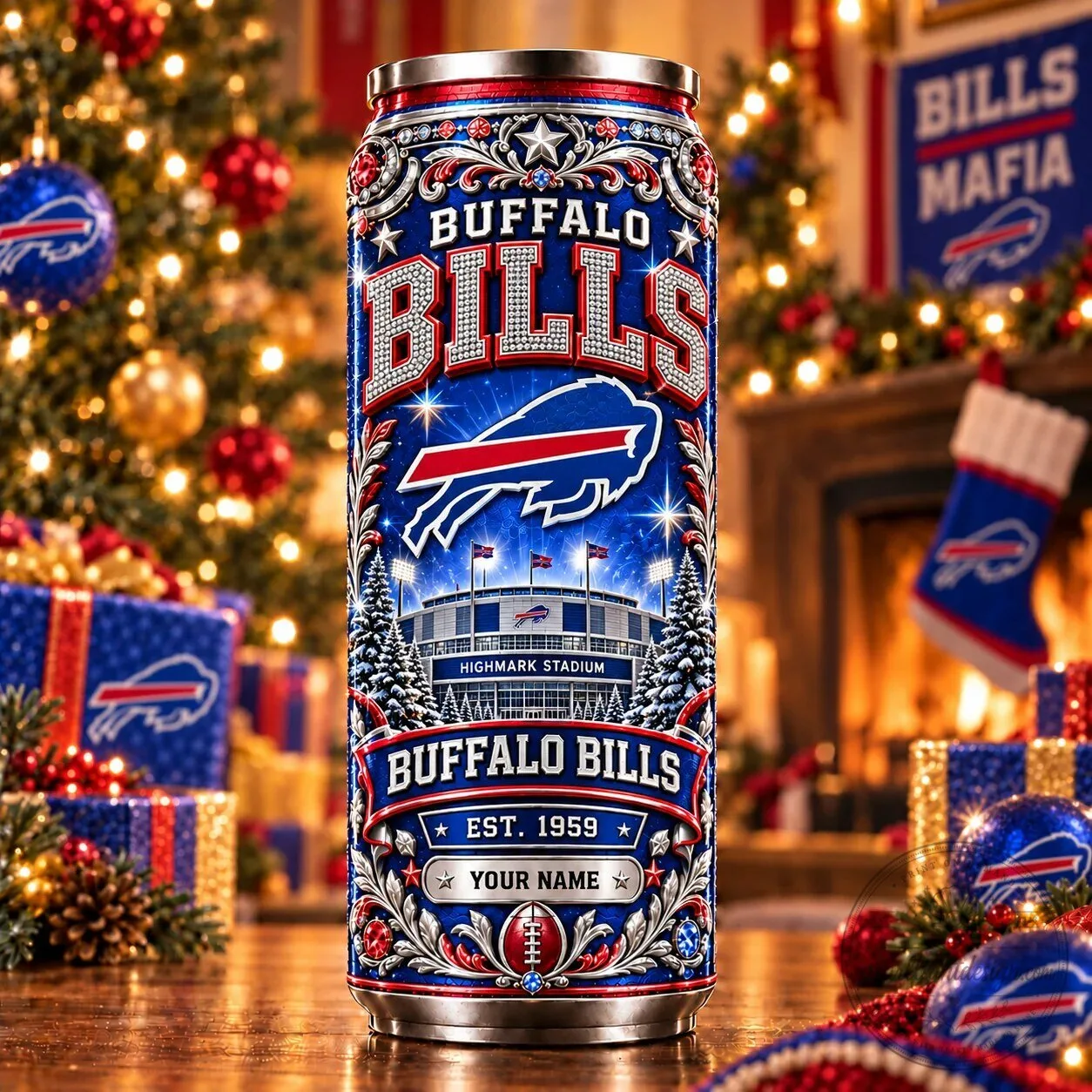 Buffalo Bills NFL Football Personalized Name Can Shaped Tumbler 2 Buffalo Bills NFL Football Personalized Name Can Shaped Tumbler