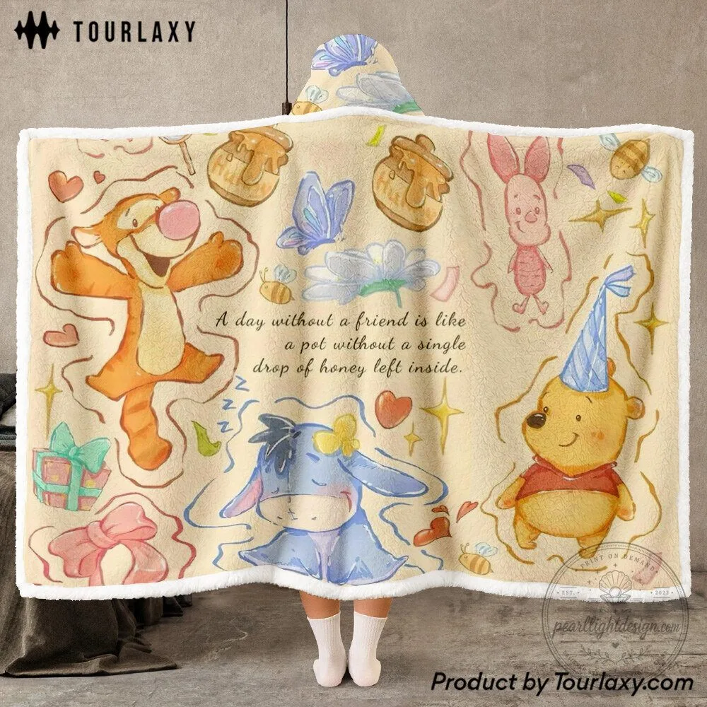 Winnie The Pooh And Friends Honey Pot Wearable Hooded Blanket