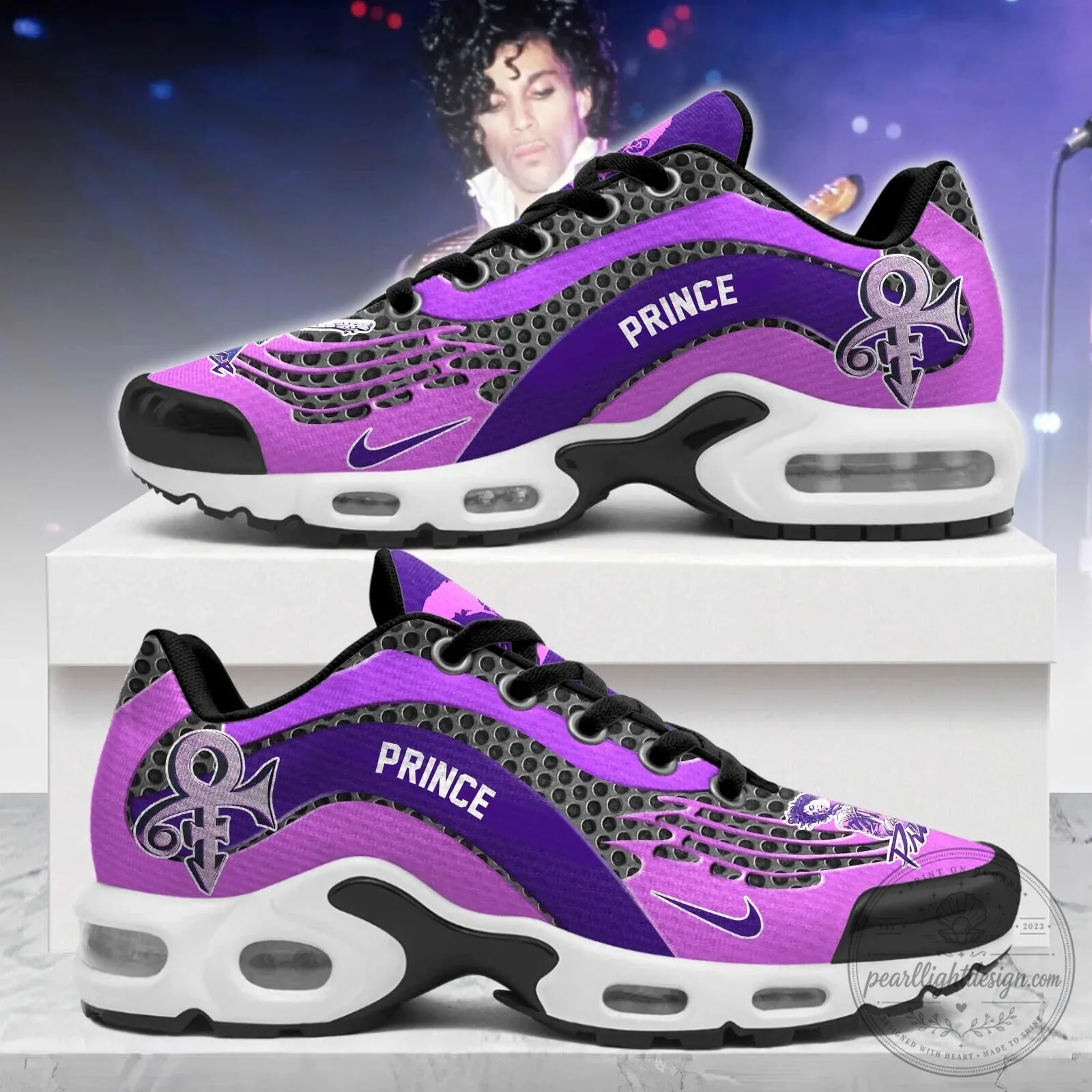 Prince Purple Rain Music Fan Air Cushion Sneakers Running Shoes 2 Prince Purple Rain Music Fan Air Cushion Sneakers Running Shoes