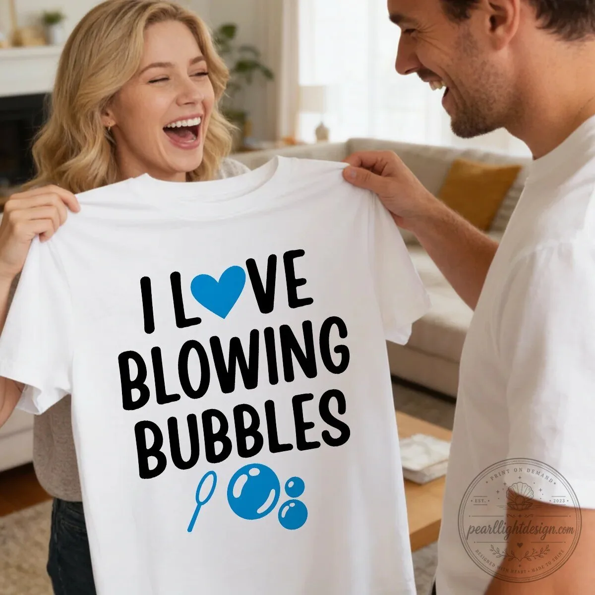 I'm Bubbles I Love Blowing Bubbles Matching Couple T-Shirt Set 15 I