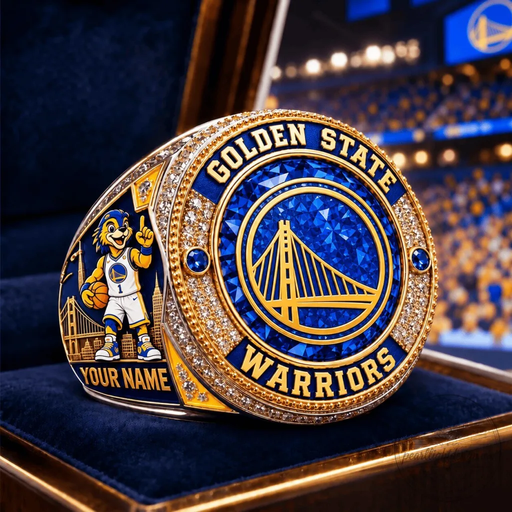 Golden State Warriors NBA Personalized Name Championship Ring for Fan Golden State Warriors NBA Personalized Name Championship Ring for Fan
