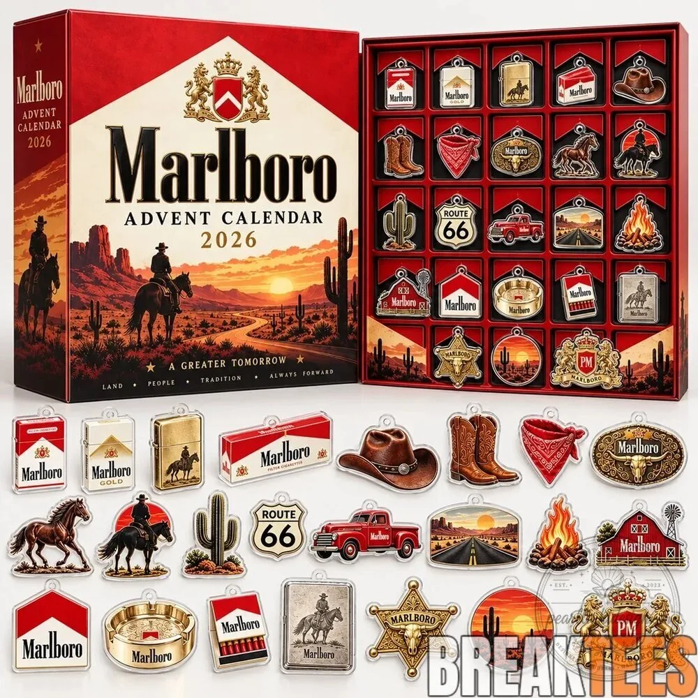 Marlboro Vintage Western Christmas 2026 Advent Calendar with Ornaments 2D