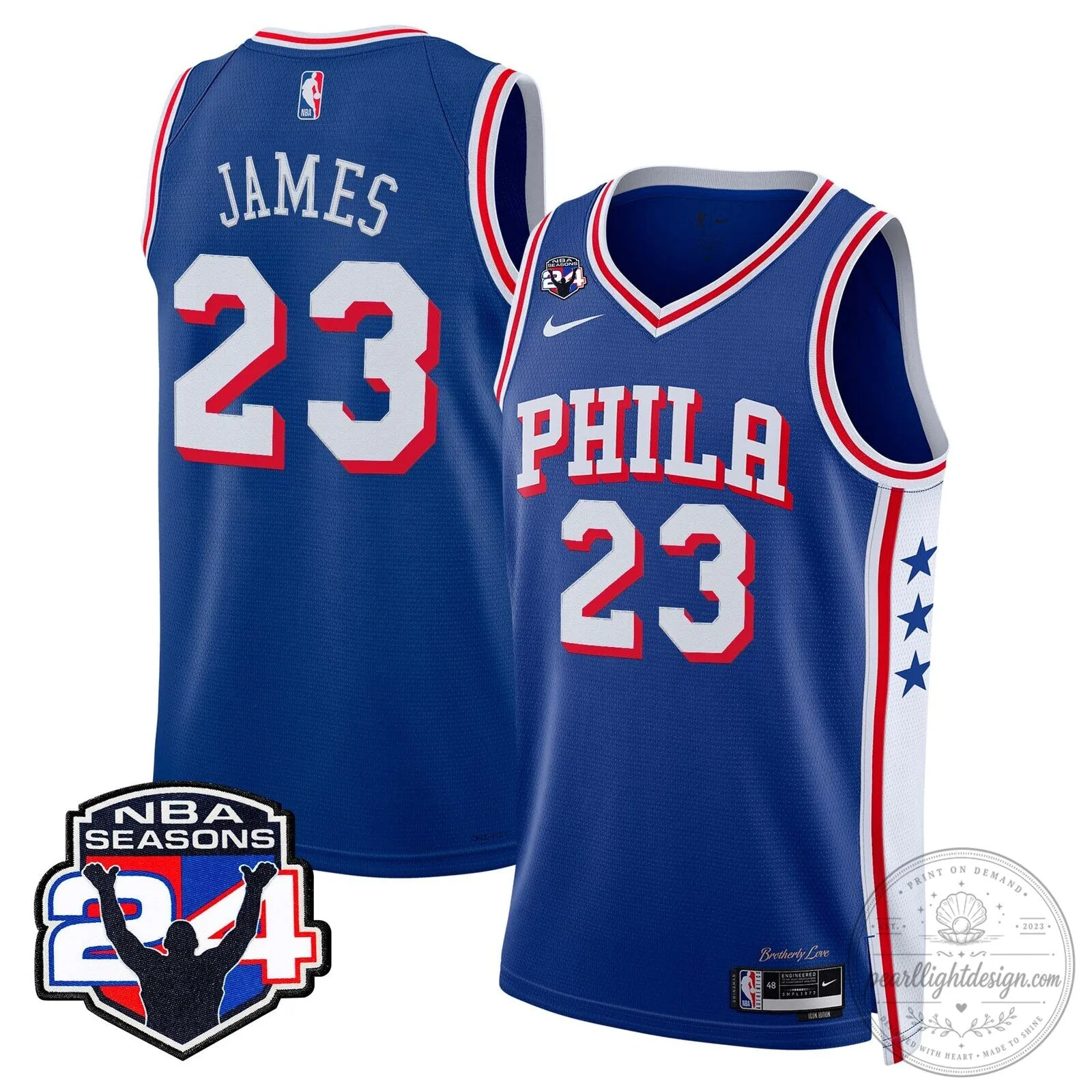 LeBron James Royal Blue Jersey from Philadelphia 76ers Basketball Team