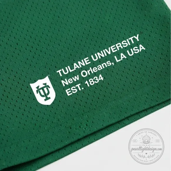 Tulane University Green Mesh Athletic Shorts 9 Tulane University Green Mesh Athletic Shorts