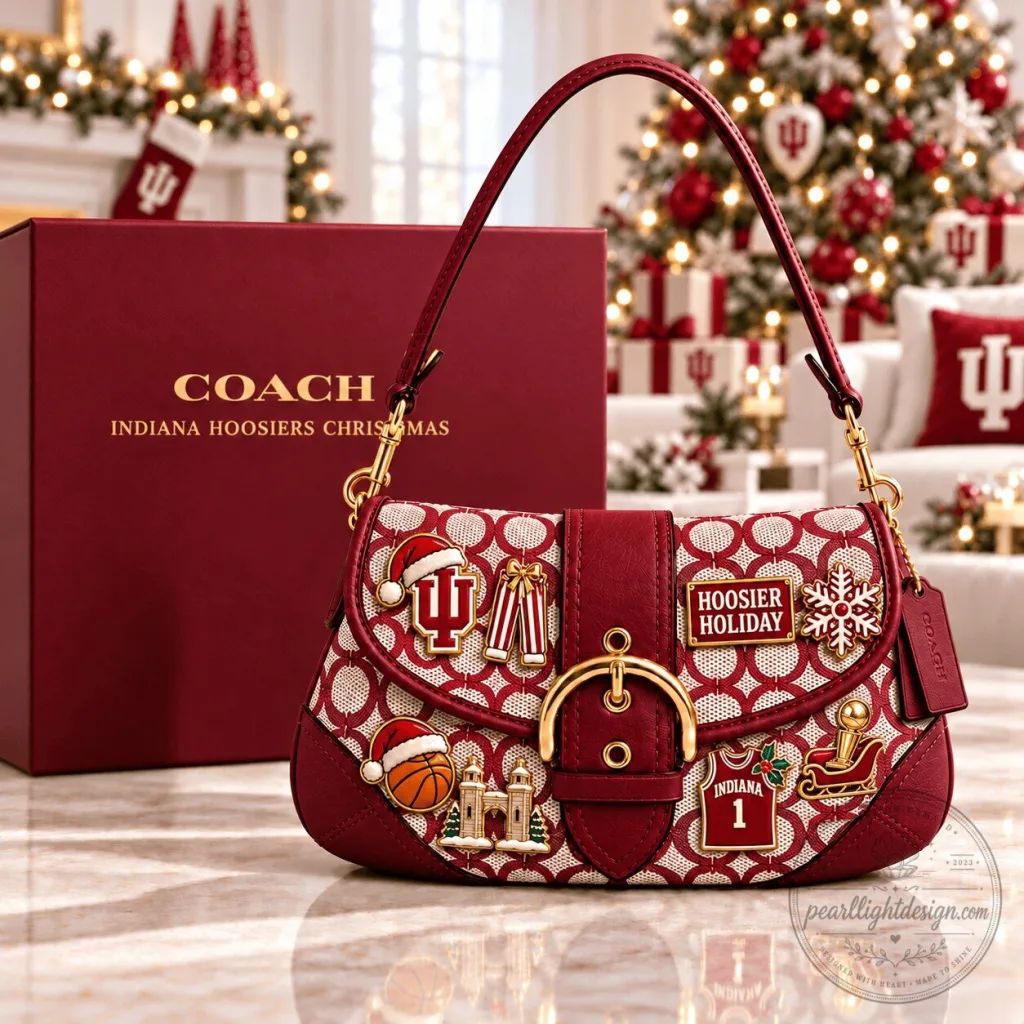 Indiana Hoosiers Christmas Coach Soho Signature Canvas Shoulder Bag Indiana Hoosiers Christmas Coach Soho Signature Canvas Shoulder Bag