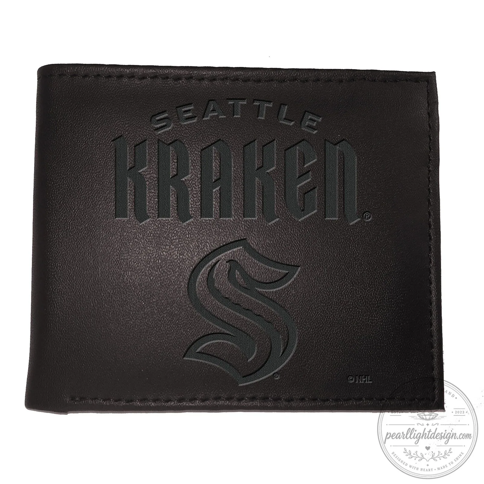 Seattle Kraken Official NHL Hockey Team Logo Black Bi-Fold Wallet 8 Seattle Kraken Official NHL Hockey Team Logo Black Bi-Fold Wallet
